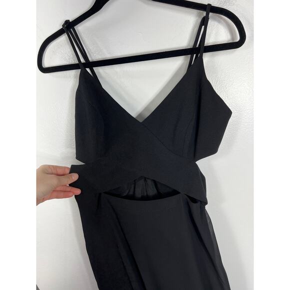 Dress The Population Women's M Abigail Cut Out Black Dress Sophisticated Formal - Picture 3 of 10